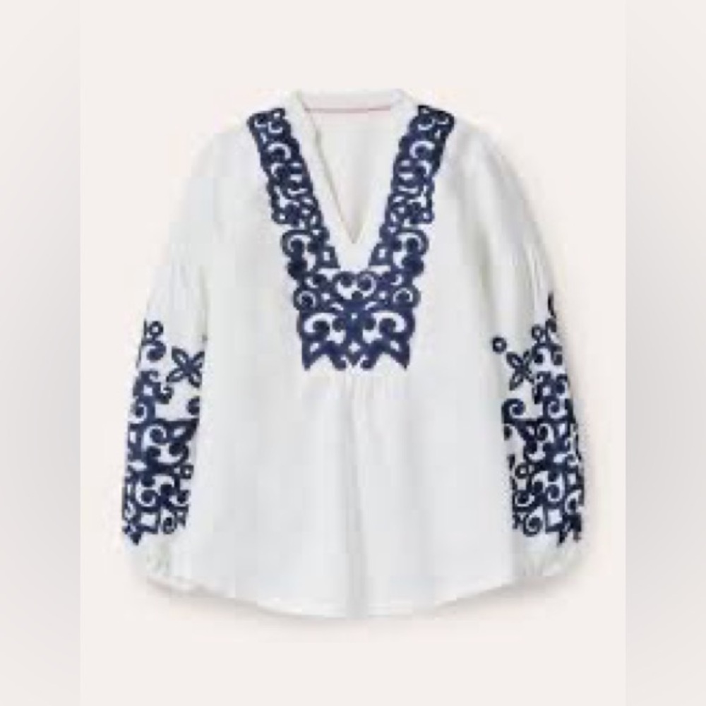 Boden Linen Tunic Top